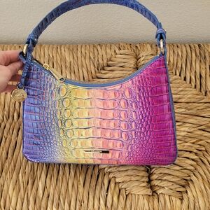 Colorful Crocodile Embossed Women's Bag